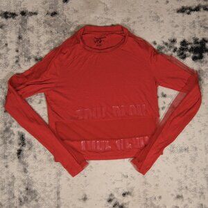 Y2K True Religion Red Mesh Long Sleeve T-Shirt